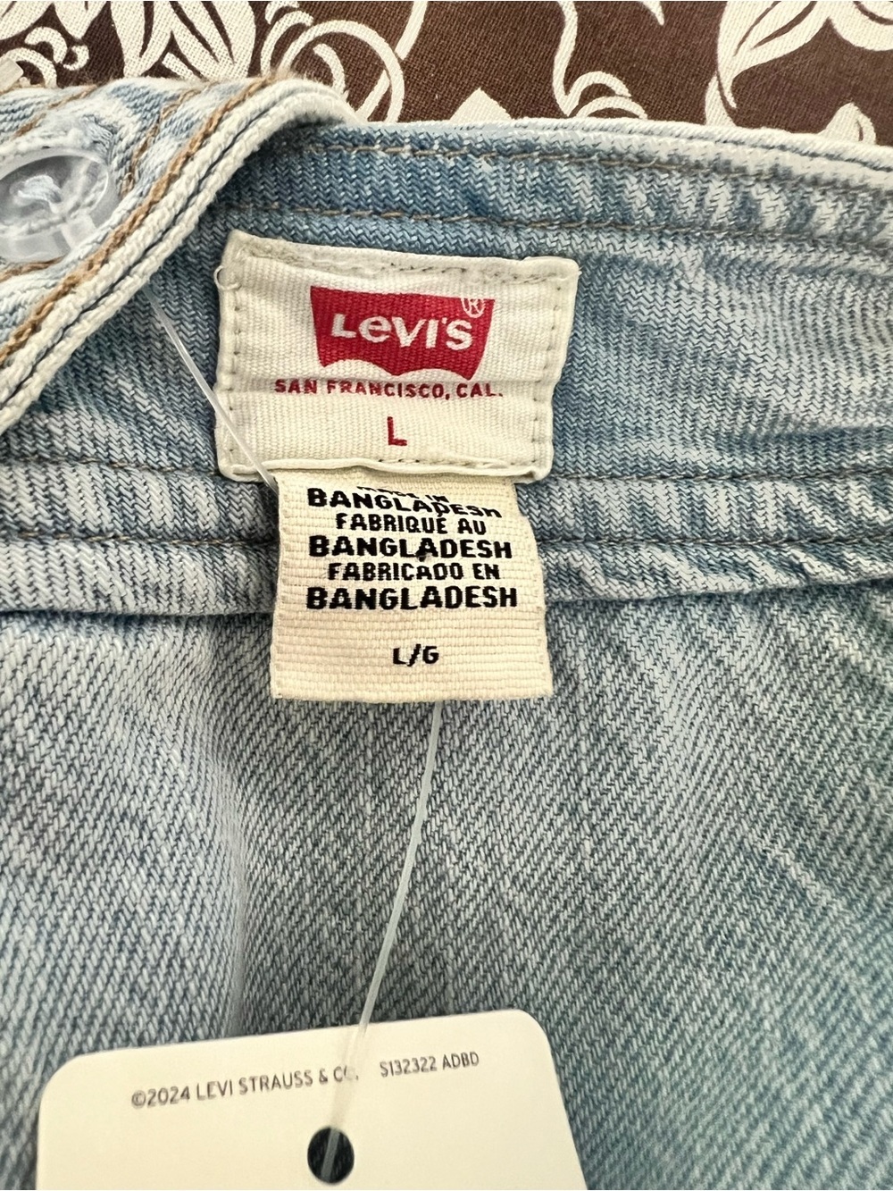 Levi’s Denim Corset Tank Top L NWT Light Wash Button Front Cropped Bustier - Picture 5 of 9